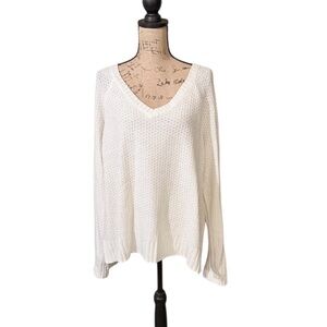 SO Women's V-Neck Sweater - Cream